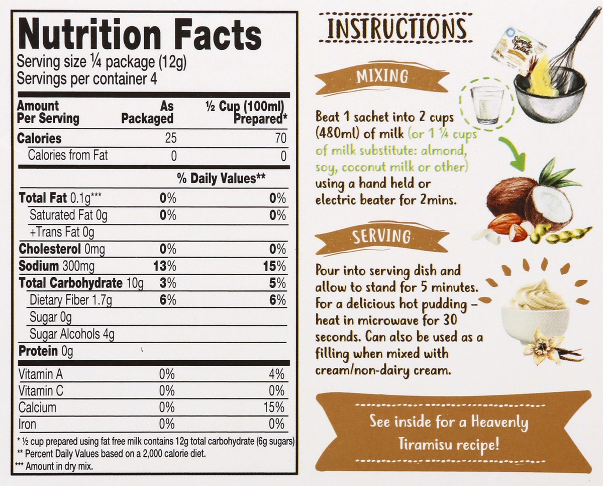 slide 9 of 13, Simply Delish Natural Vanilla Instant Pudding 48 gr, 1.7 oz