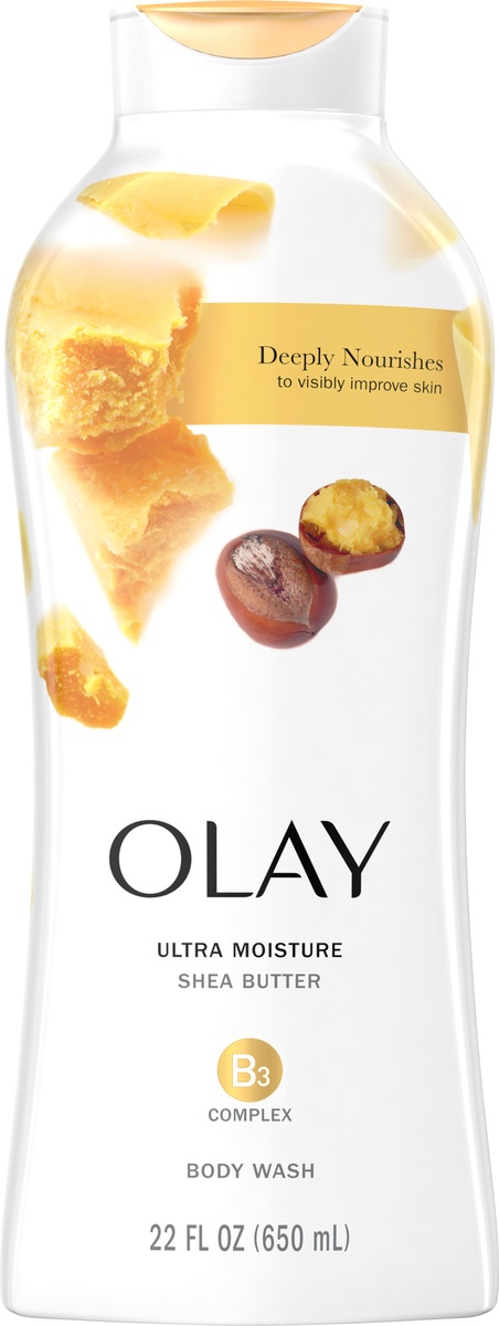 slide 3 of 5, Olay Ultra Moisture Body Wash with Shea Butter, 22 FL OZ, 22 fl oz