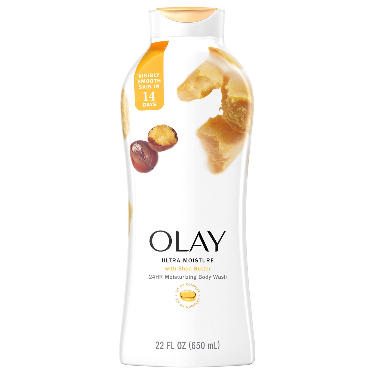 slide 1 of 3, Olay Ultra Moisture Body Wash with Shea Butter, 22 FL OZ, 22 fl oz