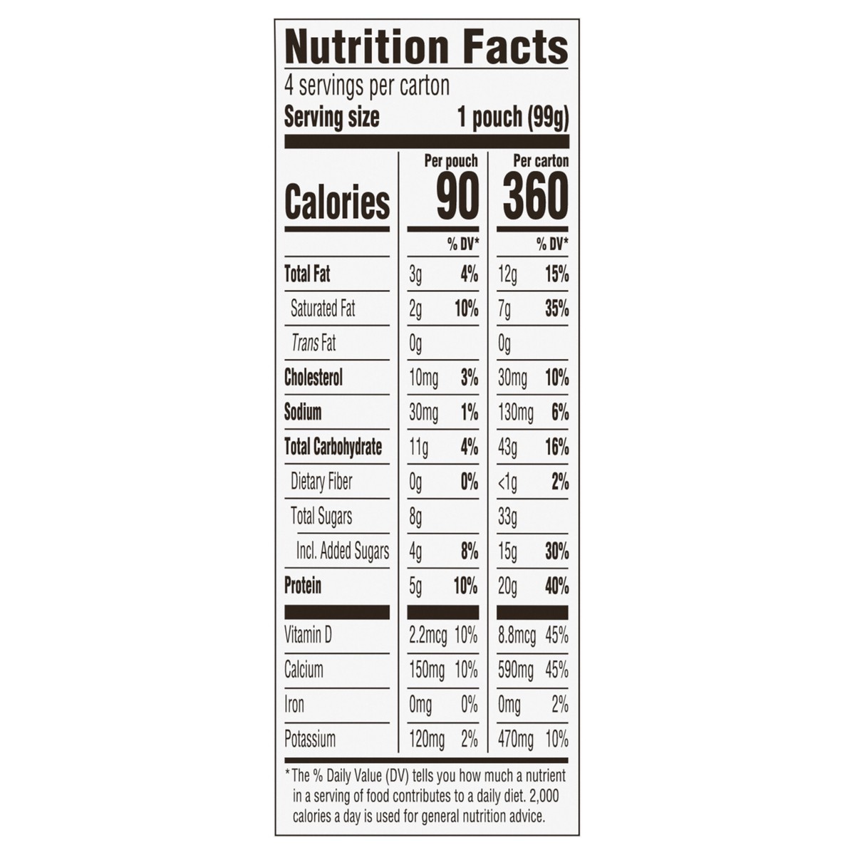 slide 5 of 14, Too Good & Co. Peach Mango Yogurt-Cultured Ultra-Filtered Milk Pouches, Portable Kids Snacks Made with Real Fruit, 3.5 oz, 4 Count​, 3.5 oz