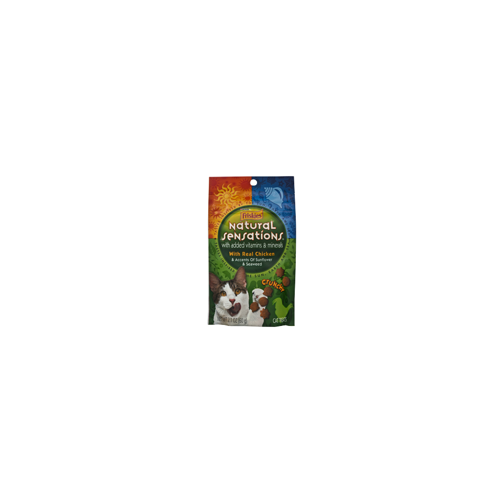 slide 1 of 1, Purina Friskies Natural Sensations With Real Chicken Crunchy Cat Treats, 2.1 oz