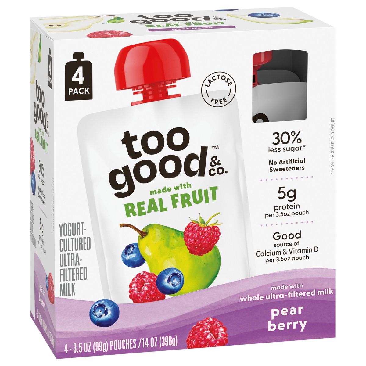 slide 14 of 14, Too Good Kids Pouch 3.5Oz Pear Berry 4C, 3.5 oz