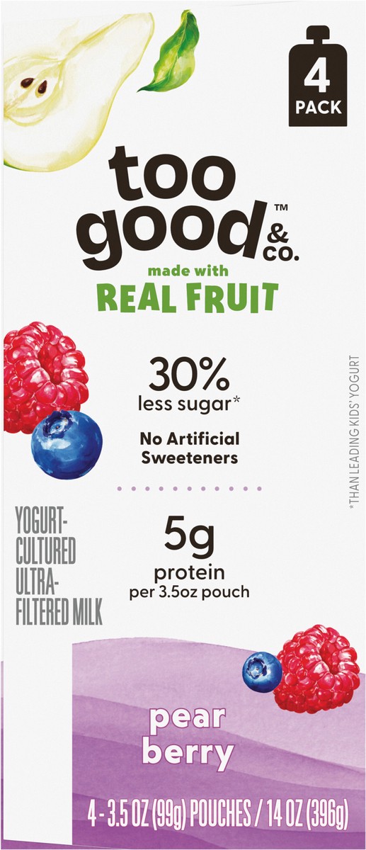 slide 5 of 14, Too Good Kids Pouch 3.5Oz Pear Berry 4C, 3.5 oz