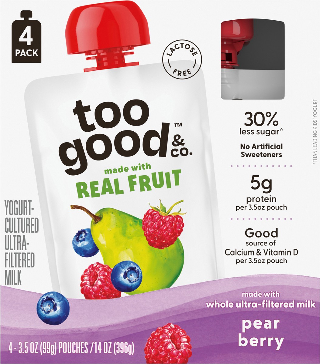 slide 9 of 14, Too Good Kids Pouch 3.5Oz Pear Berry 4C, 3.5 oz