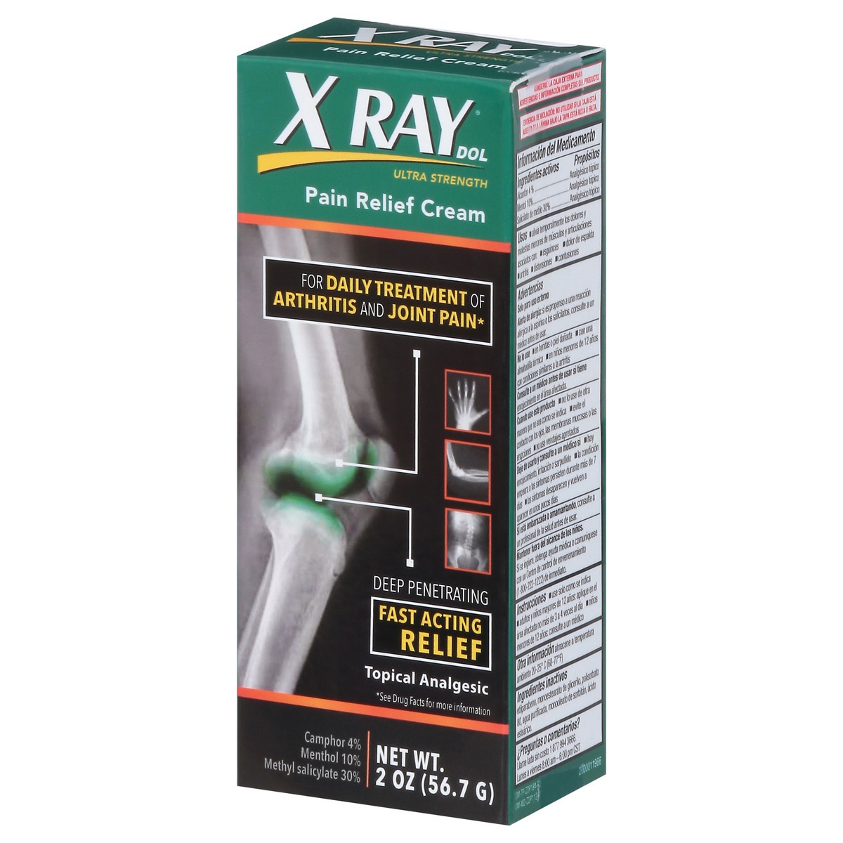 slide 13 of 14, X Ray DOL Ultra Strength Fast Acting Pain Relief Cream 2 oz, 6 oz
