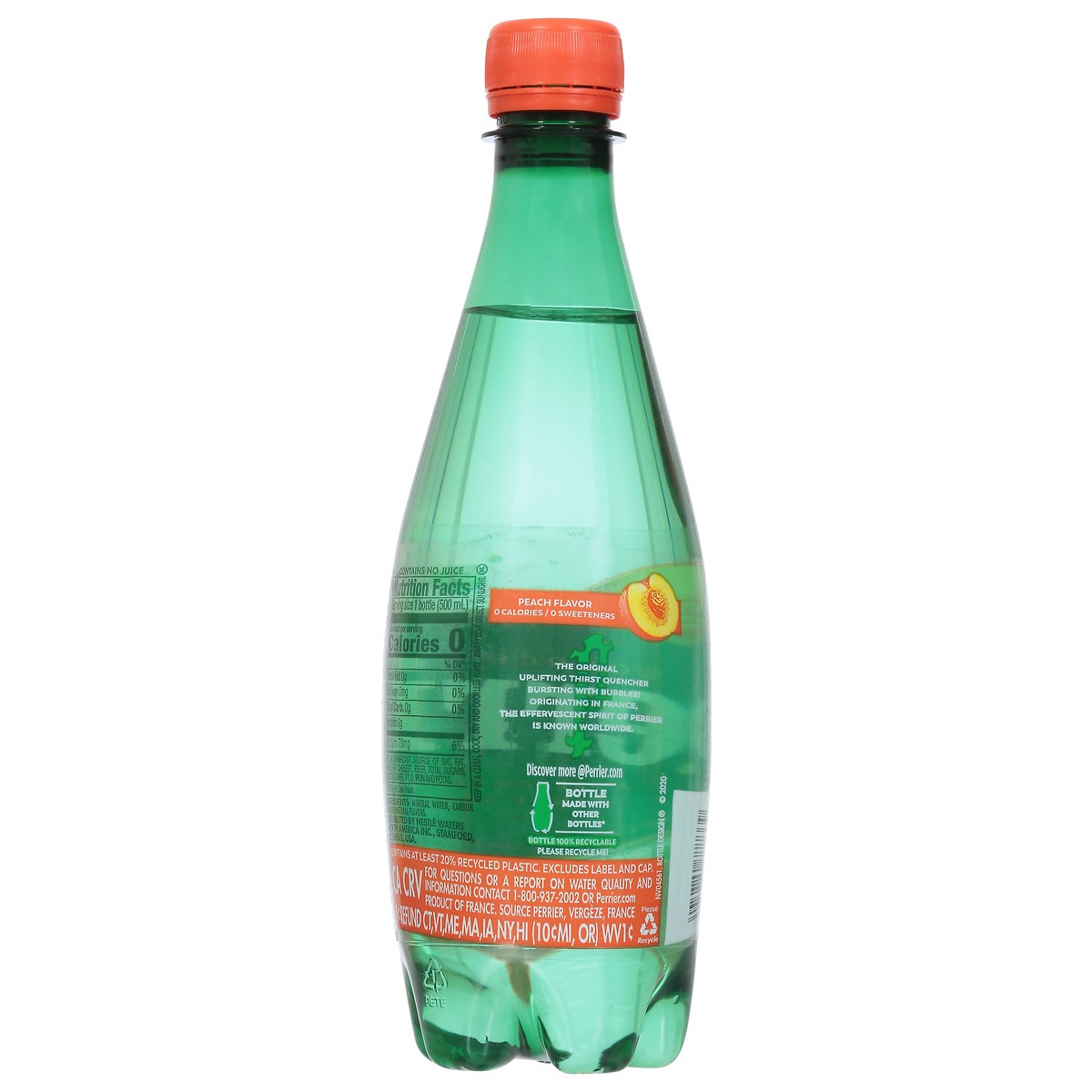 slide 11 of 13, PERRIER Peach Flavored Carbonated Mineral Water, 16 oz