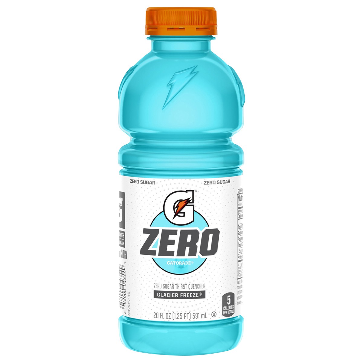 slide 1 of 5, Gatorade Zero Zero Sugar Thirst Quencher Glacier Freeze 20 Fl Oz, 20 fl oz