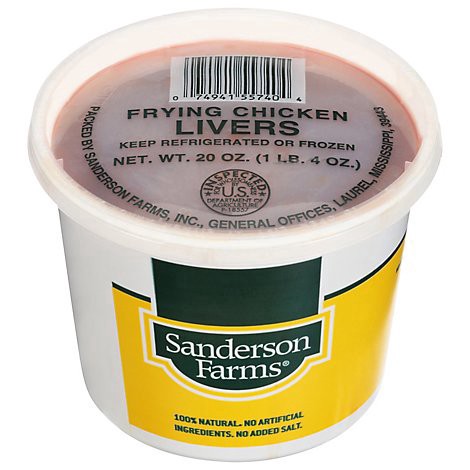 slide 1 of 1, Sanderson Farms Chicken Livers Frozen, 20 oz