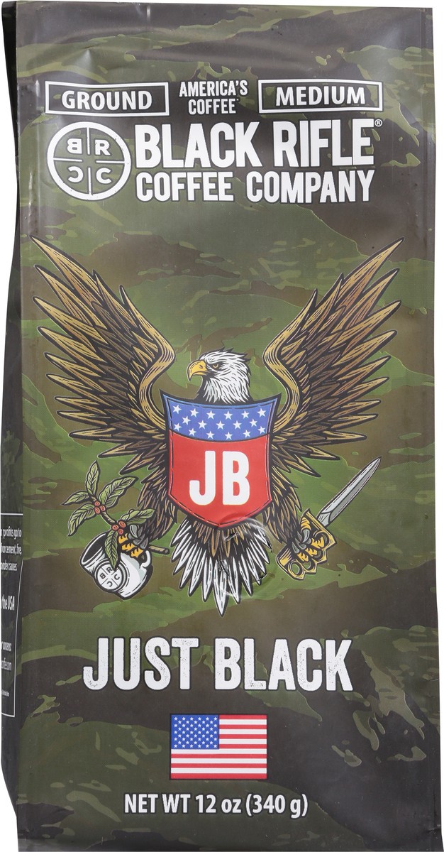 slide 12 of 12, Black Rifle Ground Medium Just Black Coffee 12 oz, 12 oz