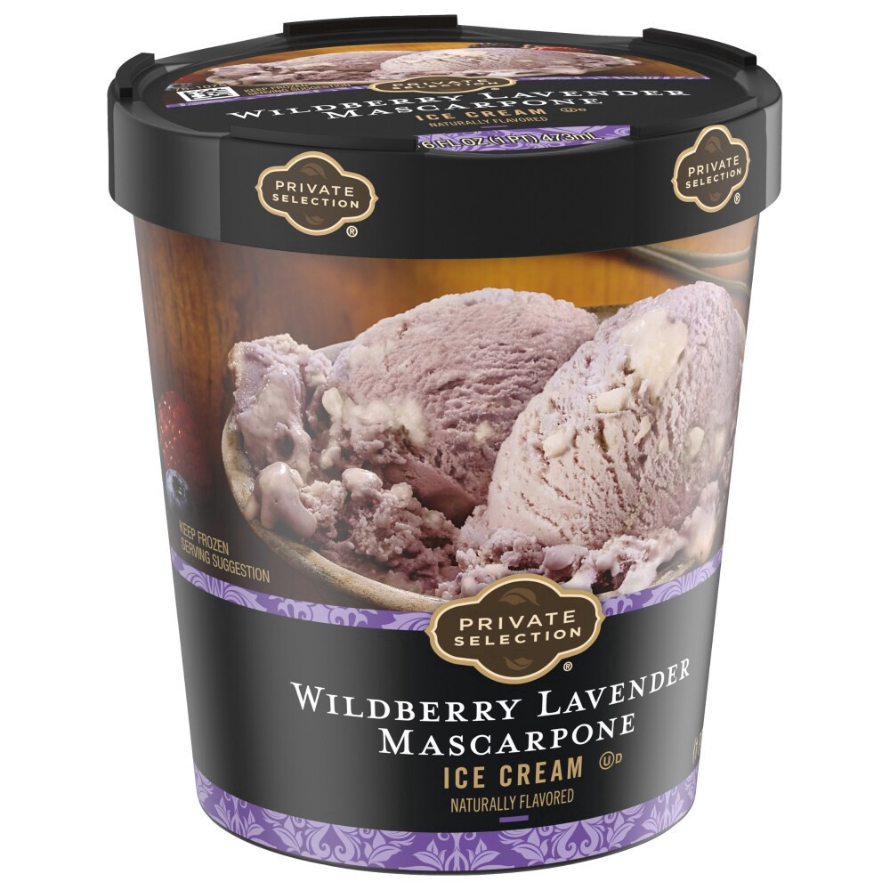 slide 1 of 5, Private Selection Wildberry Lavender Mascarpone Ice Cream, 1 pint