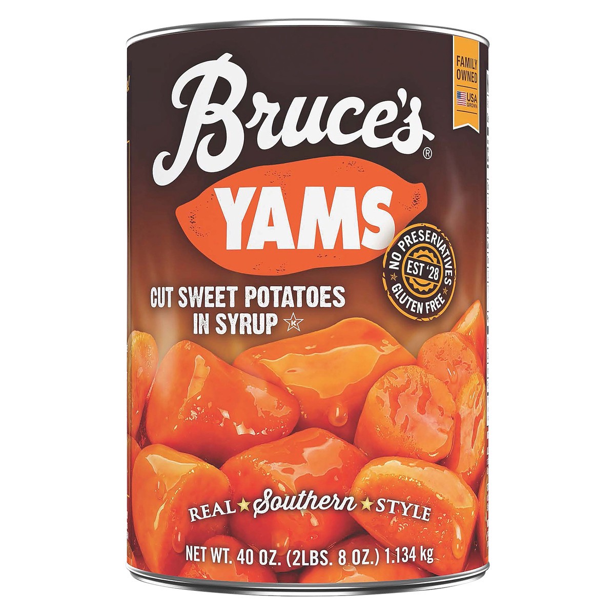 slide 4 of 10, Bruce's Yams Cut Sweet Potatoes in Syrup, 40 oz