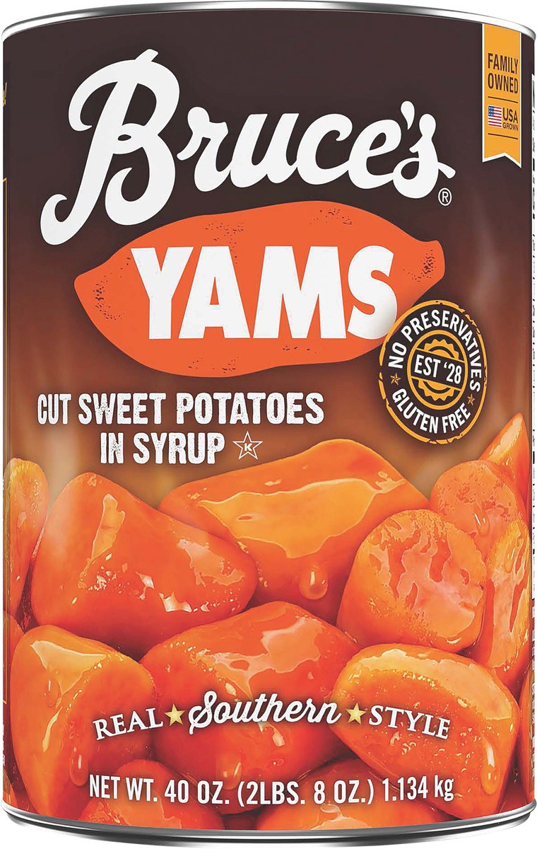 slide 5 of 10, Bruce's Yams Cut Sweet Potatoes in Syrup, 40 oz