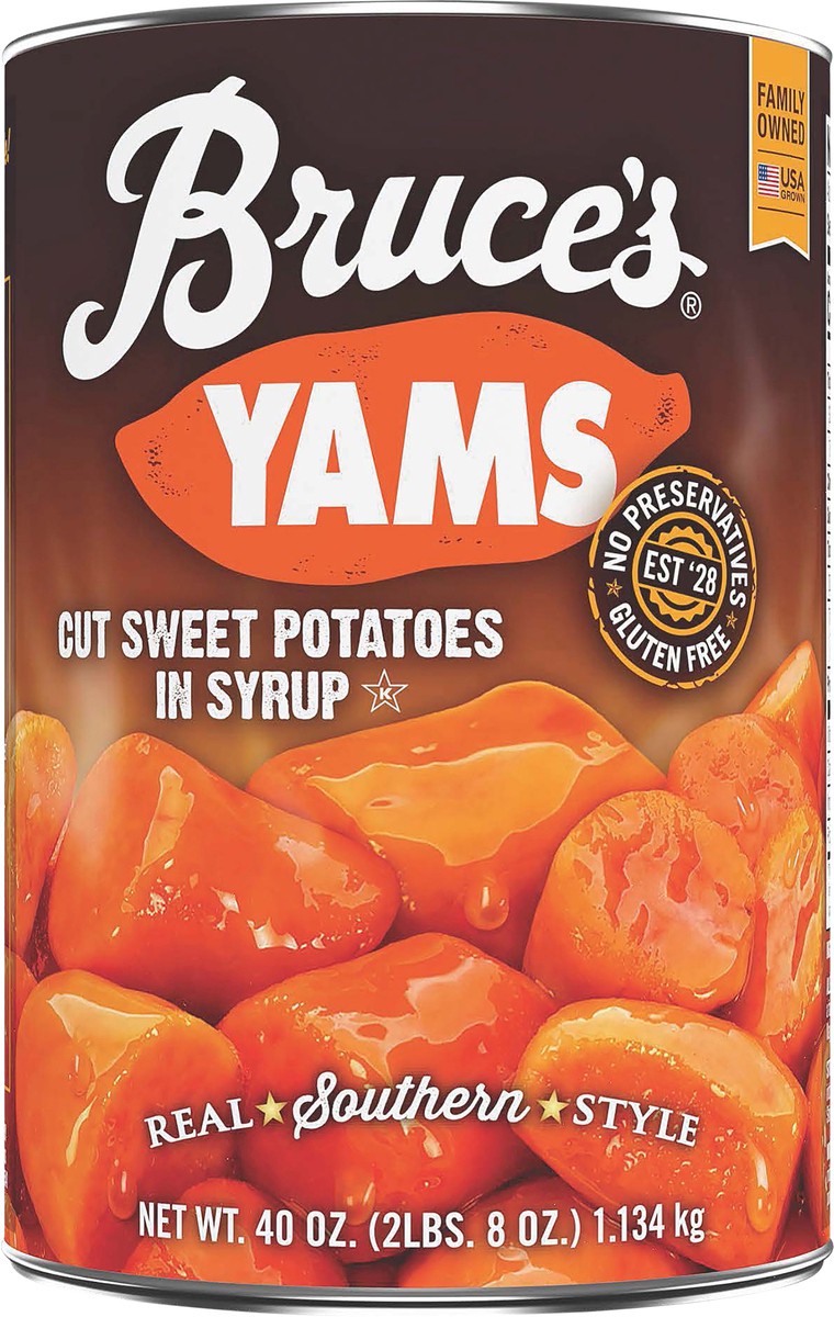 slide 1 of 10, Bruce's Yams Cut Sweet Potatoes in Syrup, 40 oz