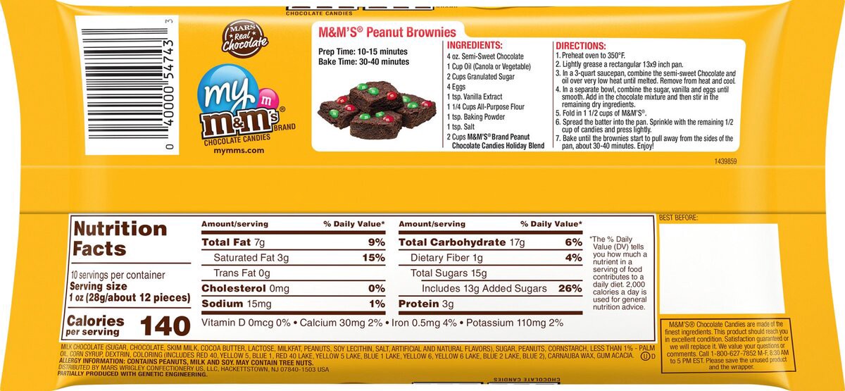slide 12 of 12, M&M's Holiday Peanut Chocolate Candies - 10oz, 10 oz