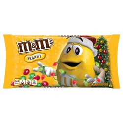 M&M'S Peanut Milk Chocolate Christmas Candy, 10 oz Bag