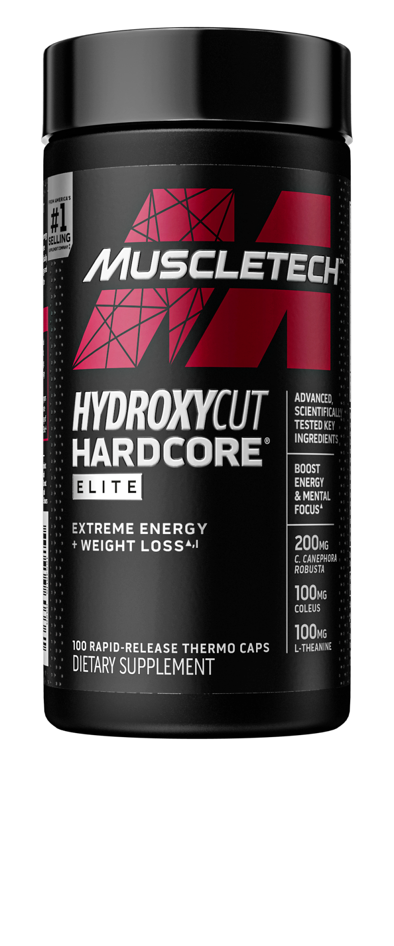 slide 1 of 1, MuscleTech Hydroxycut Hardcore Elite, 100 ct