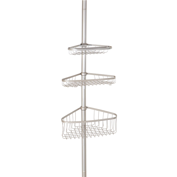 slide 1 of 1, InterDesign York Tension Corner Shower Caddy, Satin, 1 ct