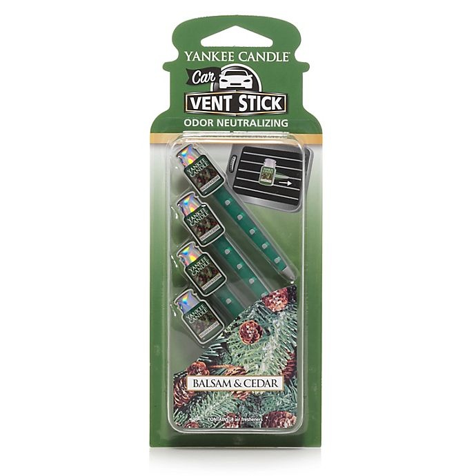 slide 1 of 1, Yankee Candle Balsam & Cedar Car Vent Sticks, 4 ct