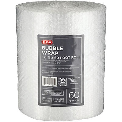 slide 1 of 1, H-E-B Bubble Wrap Roll, 12 in x 60 ft