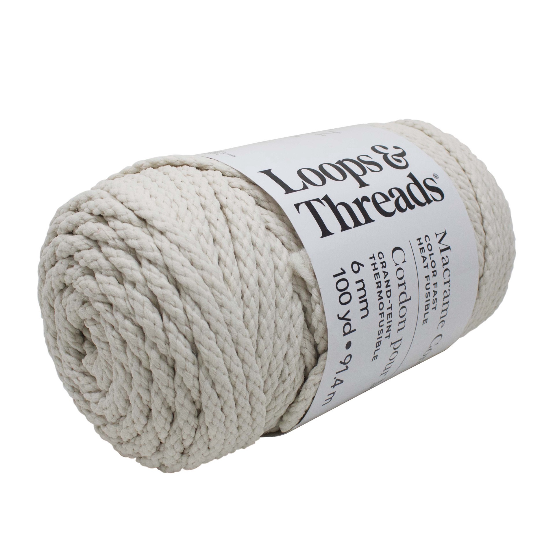 slide 3 of 4, 6mm Heat Fusible Macrame Cord By Loops & Threads, 100 yd