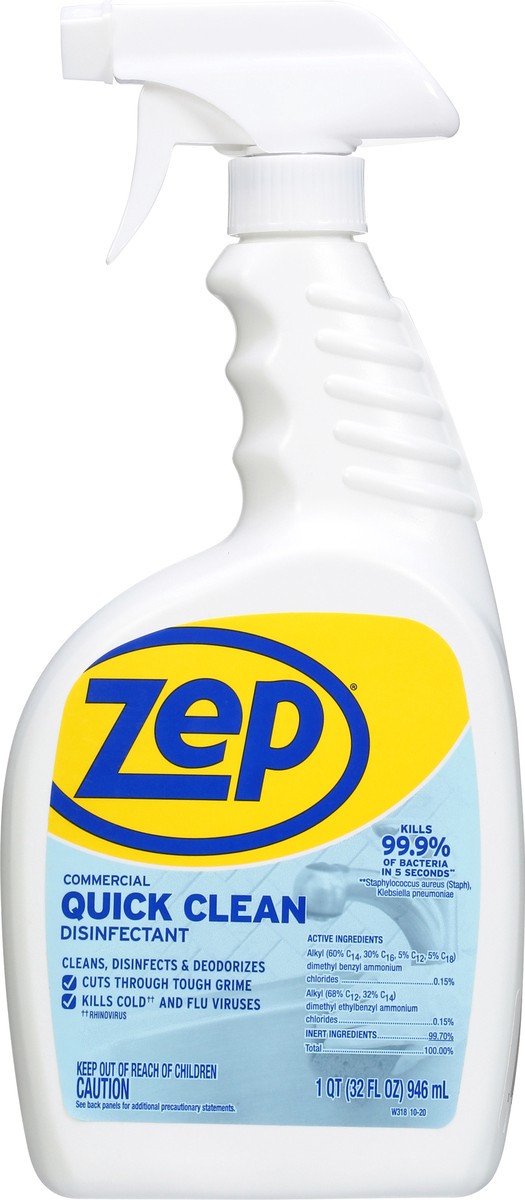 slide 3 of 12, Zep Commercial Quick Clean Disinfectant 1 qt Bottle, 1 qt