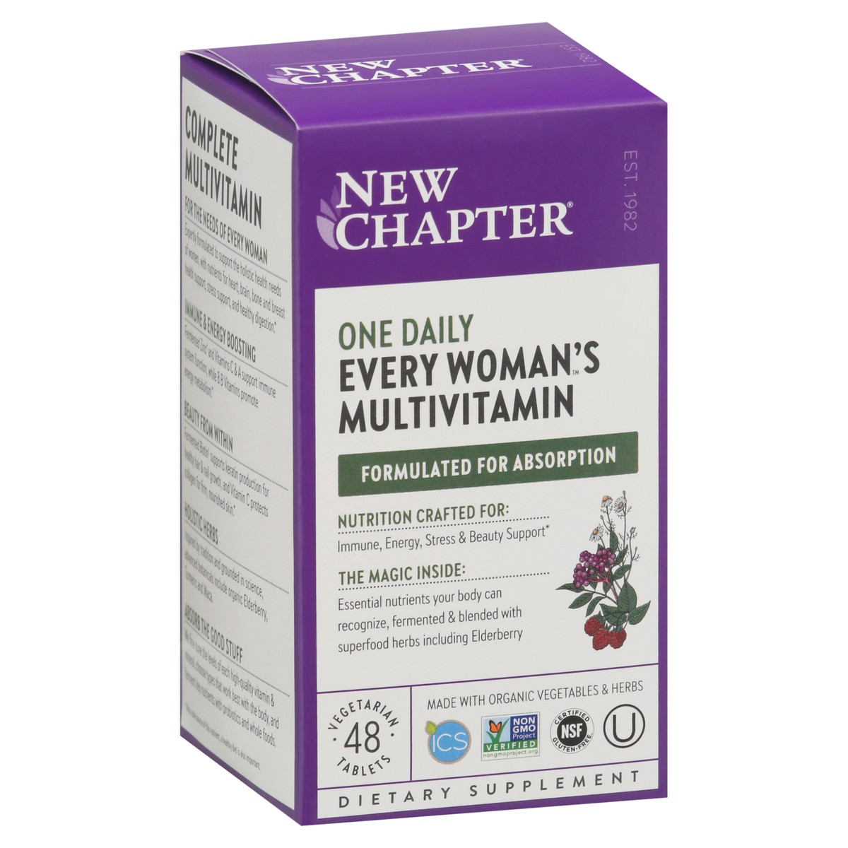 slide 6 of 9, New Chapter One Daily Every Woman's Multivitamin, 48 ct