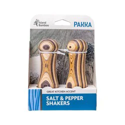 Island Bamboo Pakka Wood Natural Salt and Pepper Shaker