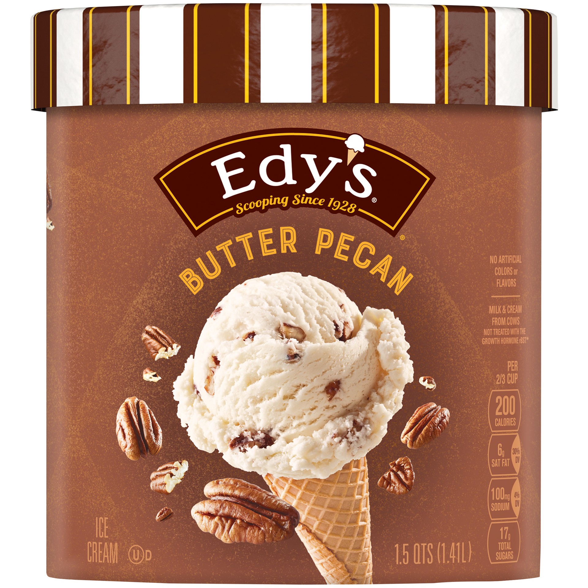 slide 1 of 5, Edy'S/Dreyer'S Grand Butter Pecan Ice Cream, 1.5 Qt, 1.5 qt