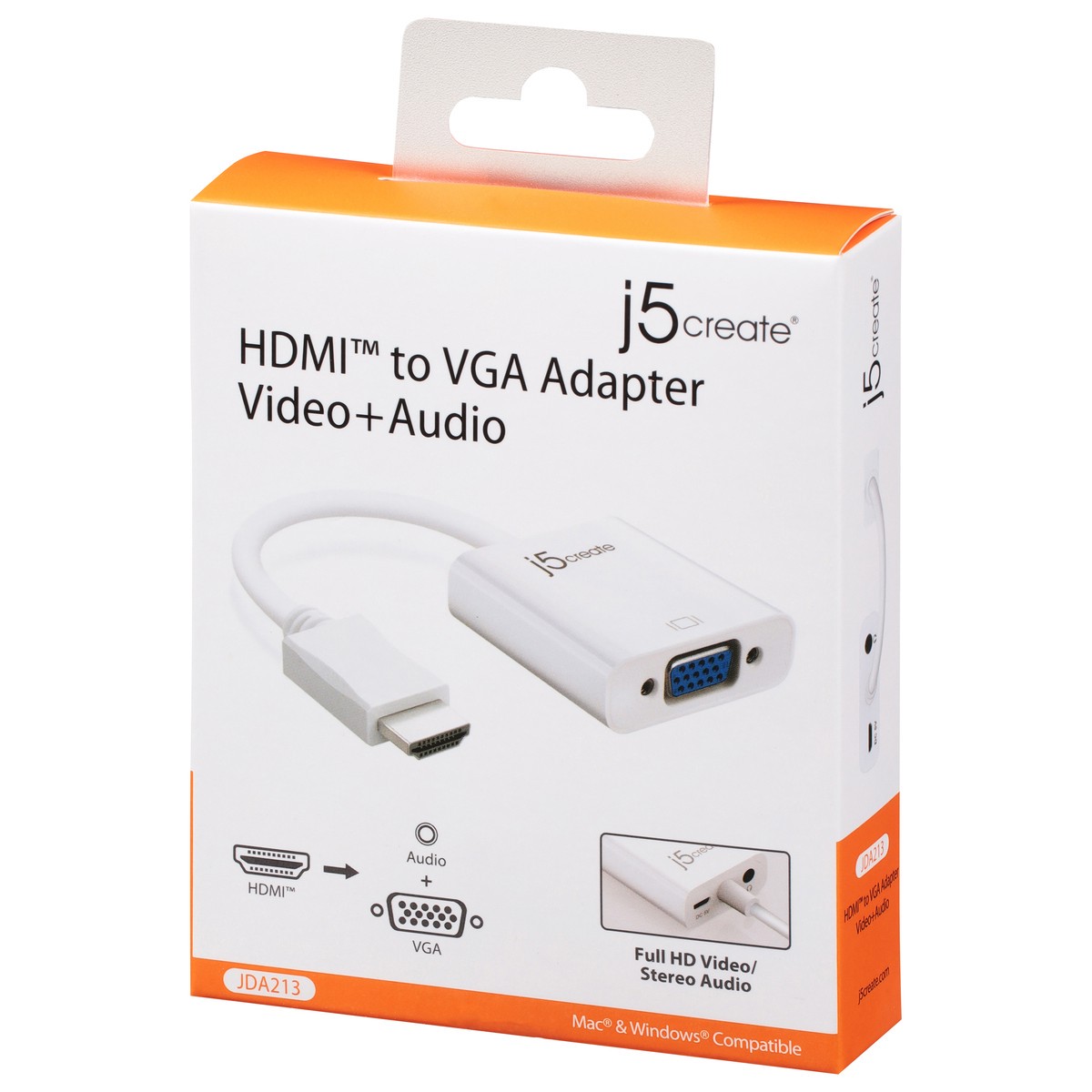 slide 12 of 12, j5create Video + Audio HDMI VGA Adapter 1 ea, 1 ct