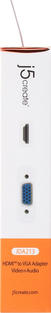 slide 9 of 12, j5create Video + Audio HDMI VGA Adapter 1 ea, 1 ct