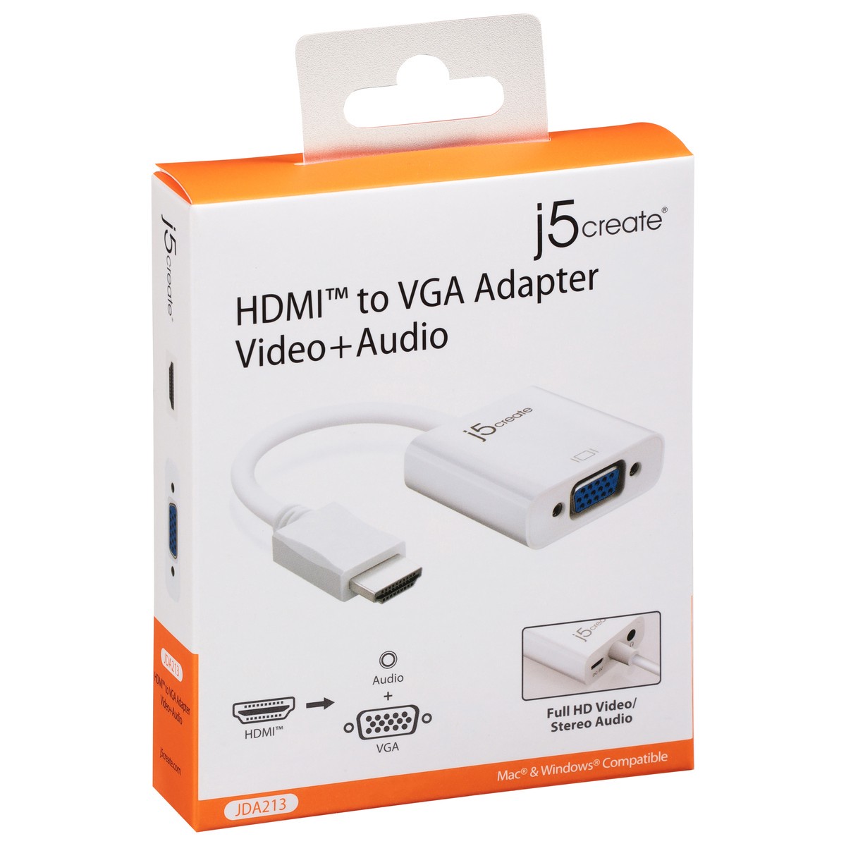 slide 3 of 12, j5create Video + Audio HDMI VGA Adapter 1 ea, 1 ct