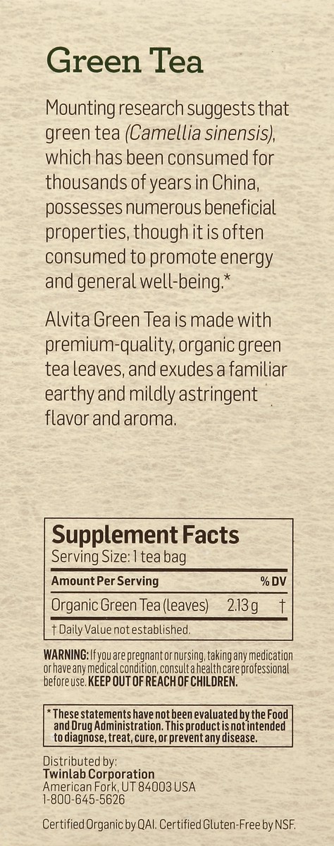 slide 3 of 4, Alvita Green Tea 24 ea, 24 ct