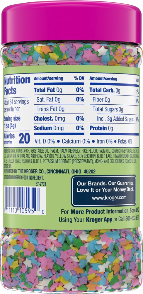 slide 3 of 5, Kroger Unicorn Ice Cream Sprinkles, 9 oz