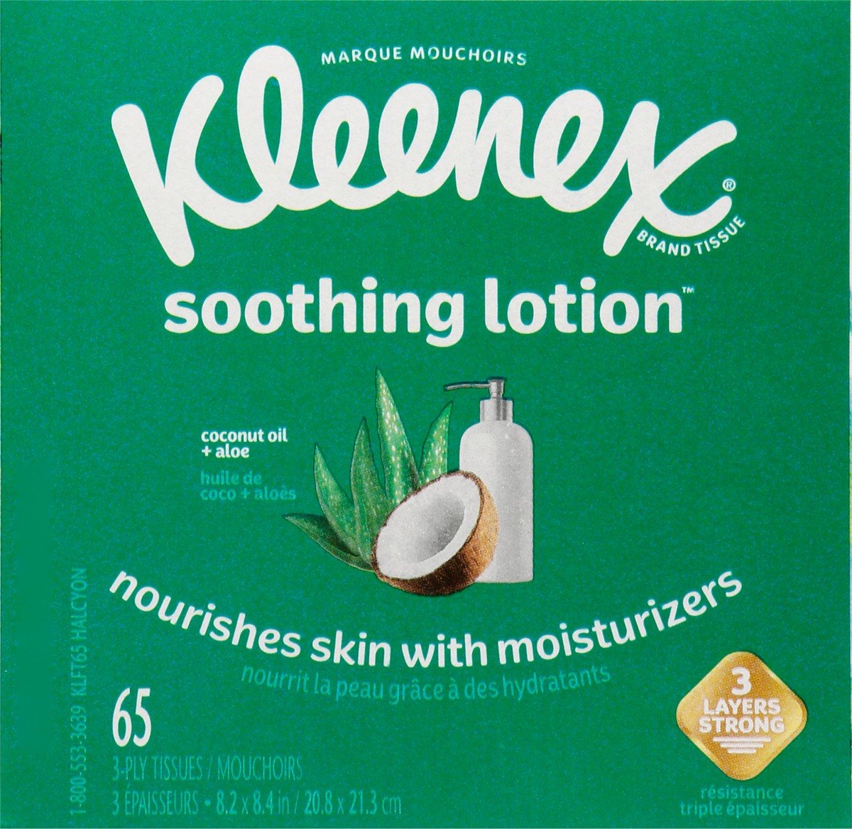 slide 7 of 11, Kleenex Soothing Lotion 3-Ply Tissues 65 ea, 65 ct