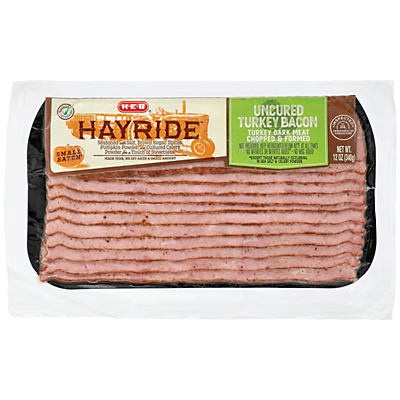 slide 1 of 1, H-E-B Hayride Turkey Bacon, 12 oz