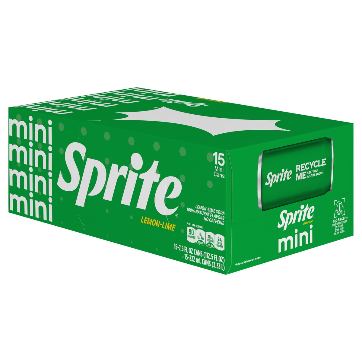 slide 4 of 9, Sprite Cans, 7.5 fl oz, 15 Pack, 15 ct