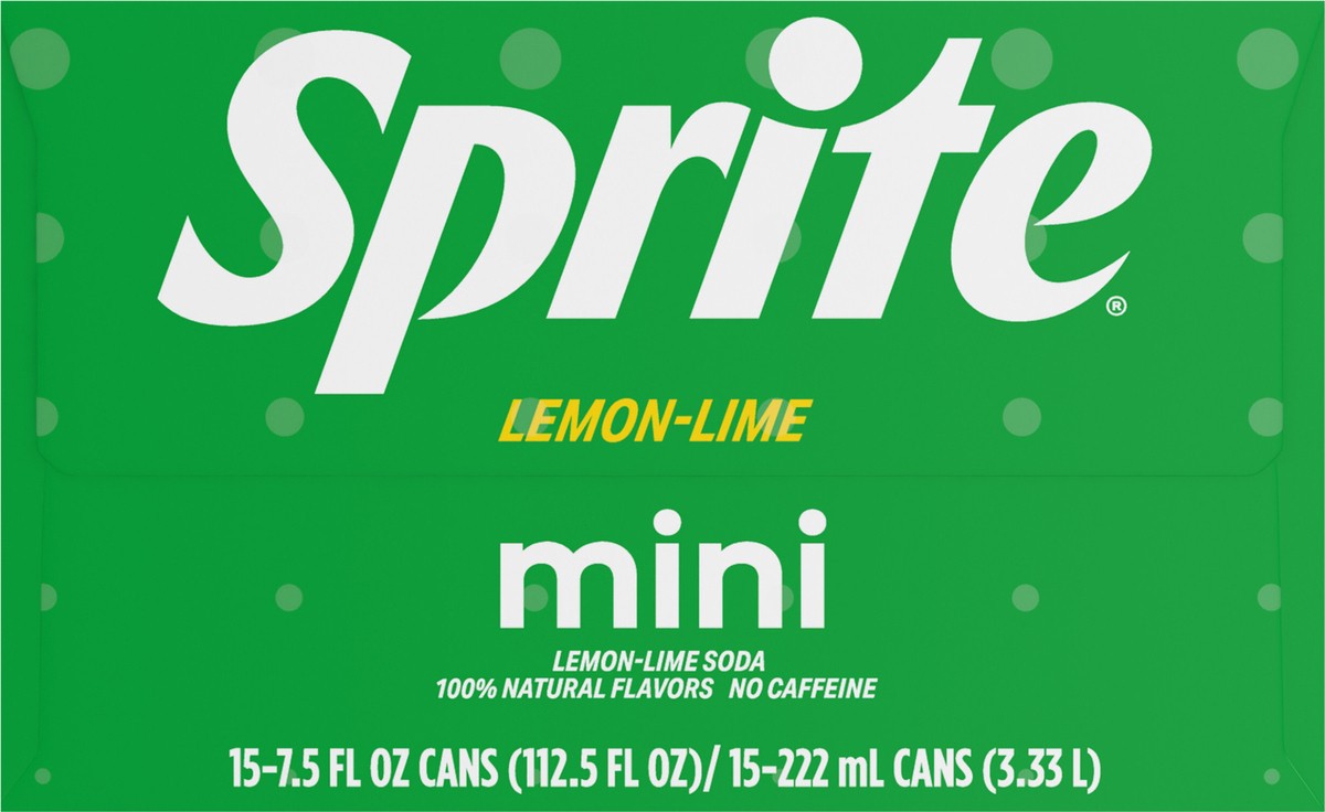 slide 2 of 9, Sprite Cans, 7.5 fl oz, 15 Pack, 15 ct