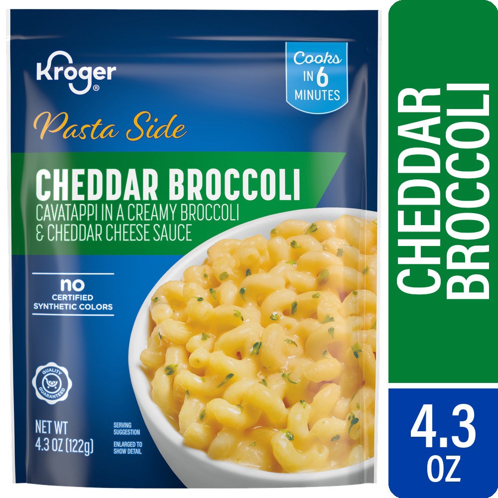slide 1 of 4, Kroger Cheddar Broccoli Pasta Side, 4.3 oz
