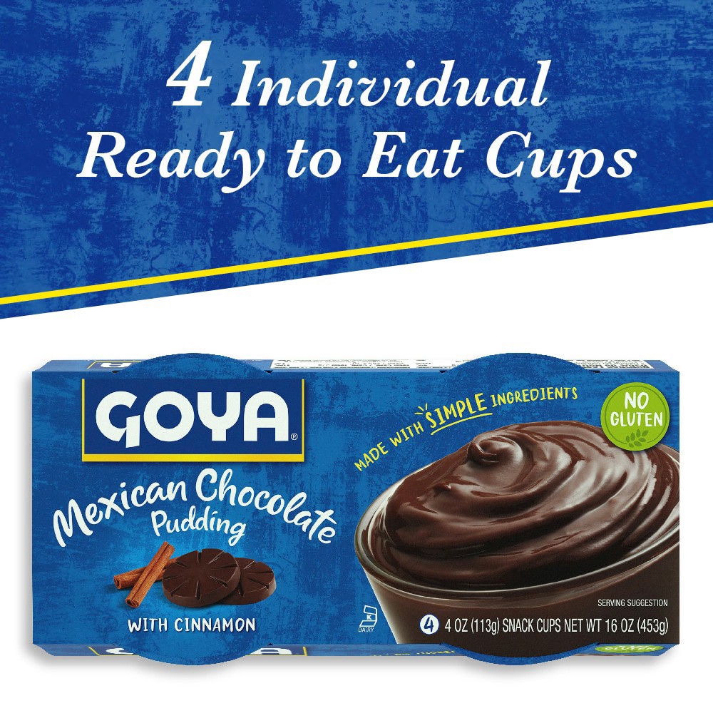 slide 3 of 6, GOYA Mexican Chocolate Pudding, 4-Pack, 4 ct