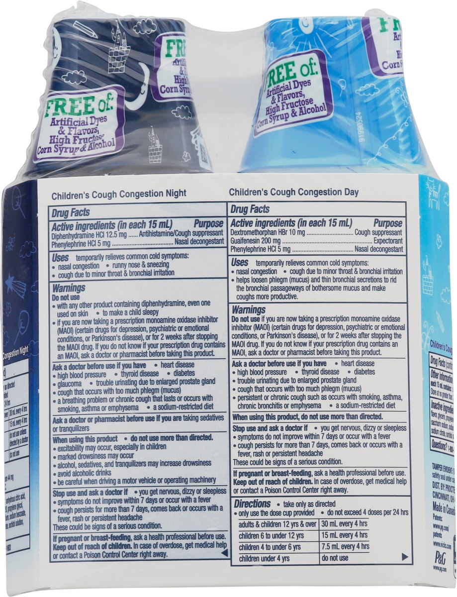 slide 8 of 11, Vicks Day & Night Pack Children's Cough Congestion 2-6 fl oz Bottles, 2 ct