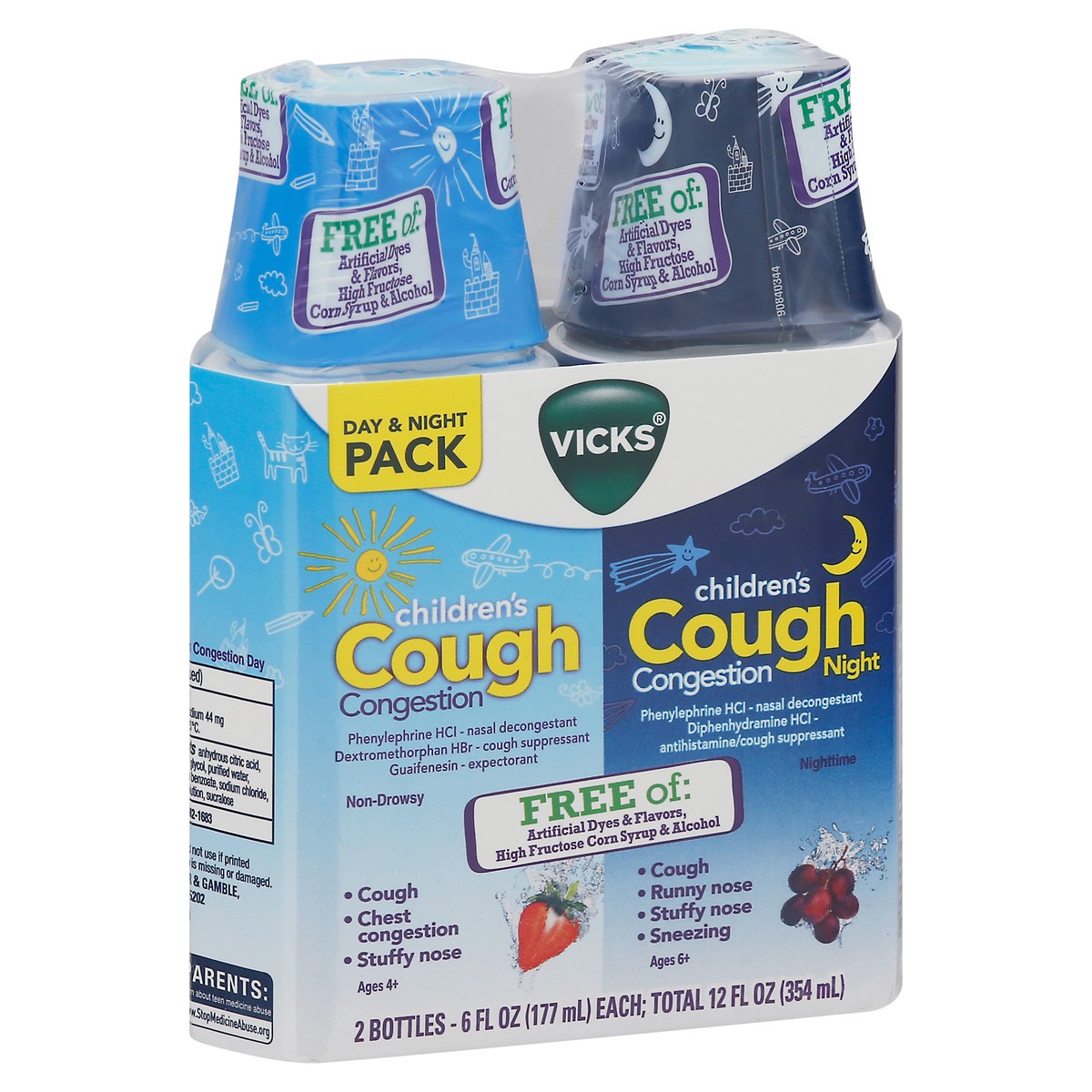 slide 10 of 11, Vicks Day & Night Pack Children's Cough Congestion 2-6 fl oz Bottles, 2 ct