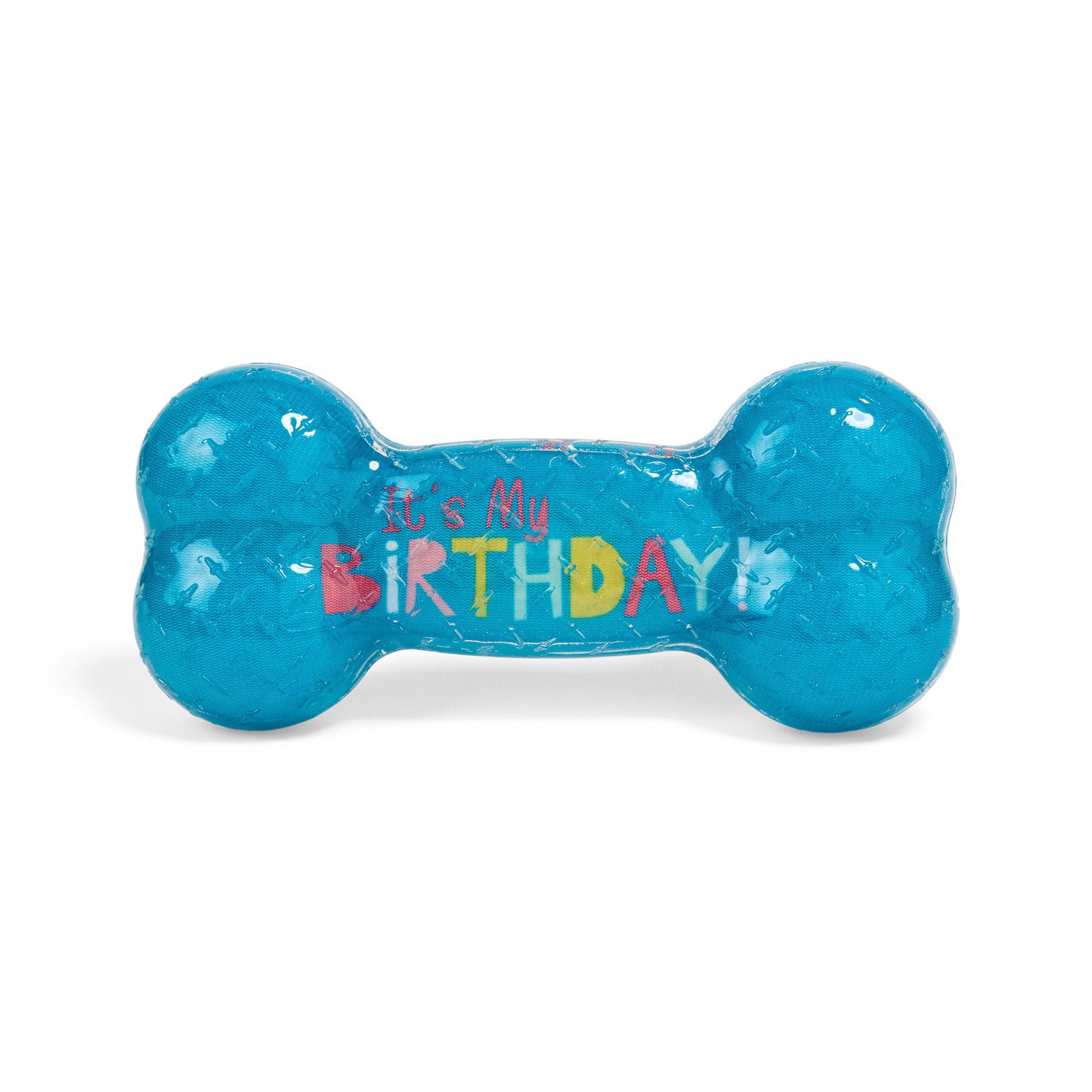 slide 1 of 1, YOULY Birthday Bone TPR Dog Toy, Small, 1 ct