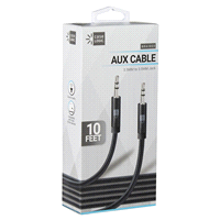 slide 3 of 29, Case Logic 10' AUX Cable Fabric-Black, 10 ft