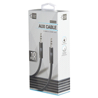 slide 7 of 29, Case Logic 10' AUX Cable Fabric-Black, 10 ft