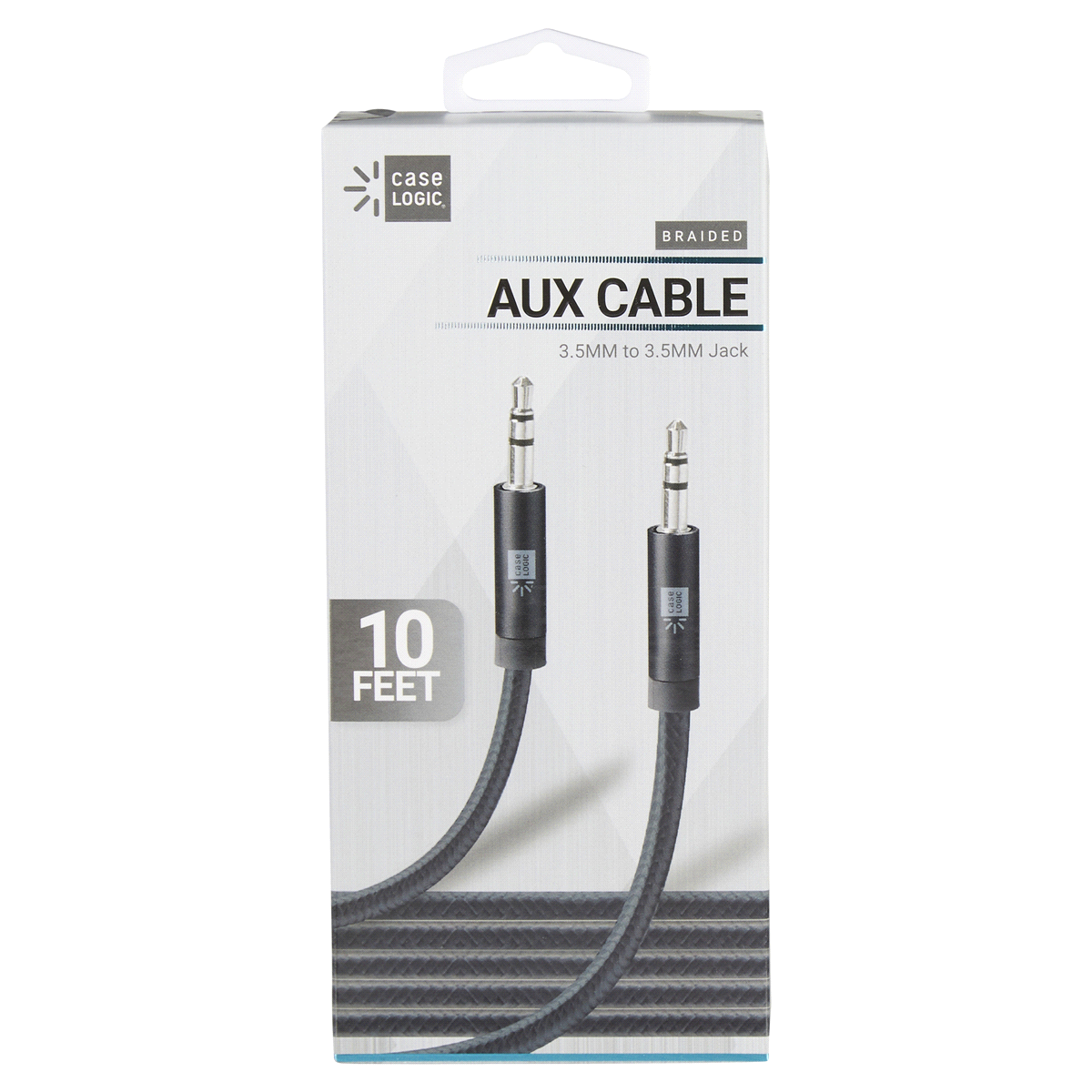 slide 1 of 29, Case Logic 10' AUX Cable Fabric-Black, 10 ft