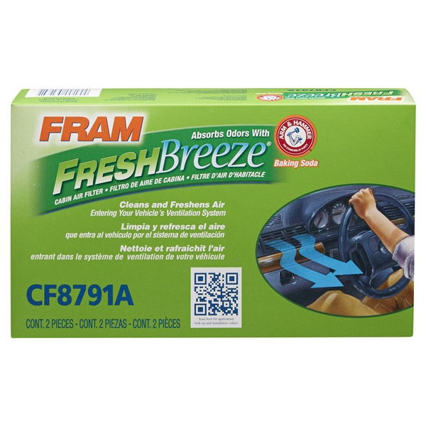 slide 1 of 6, Fram Fresh Breeze Cabin Air Filter CF8791A, 1 ct