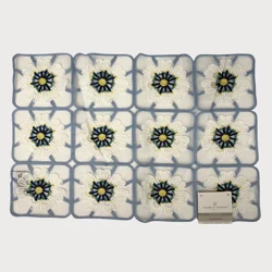 Room & Retreat Oneta Floral Placemat, Blue, 13 In X 19 In