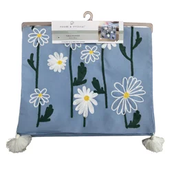 Room & Retreat Daphne Floral Runner, White, 14 In X 72 In