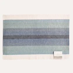 Room & Retreat Ombre Stripe Ribbed Placemat, Blue, 13 In X 19 In