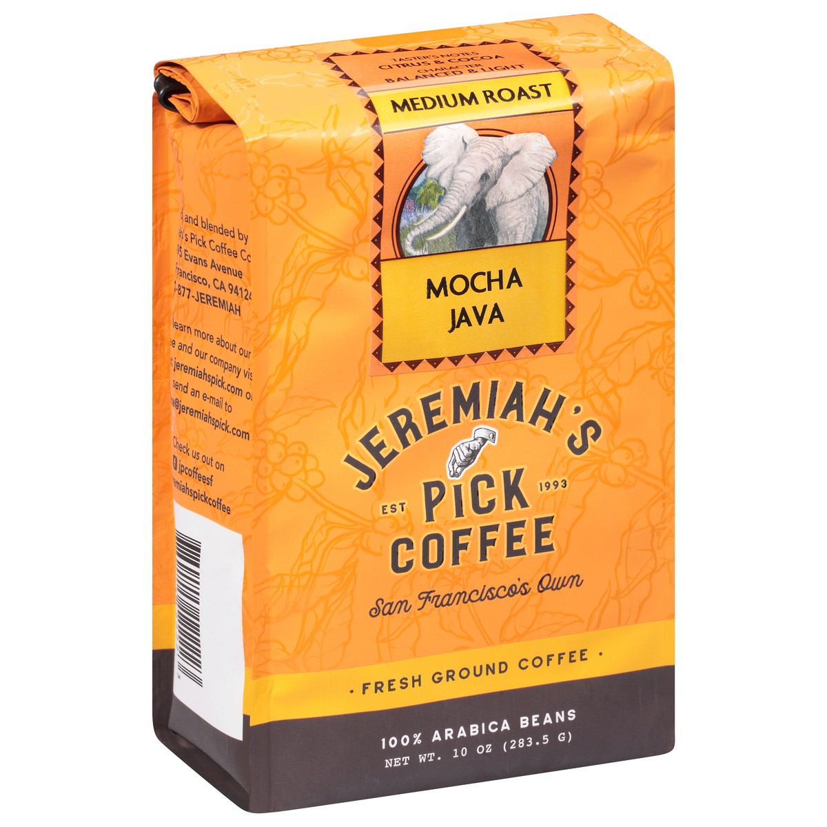slide 5 of 12, Jeremiah's Pick Coffee Medium Roast Mocha Java Fresh Ground Coffee - 10 oz, 10 oz